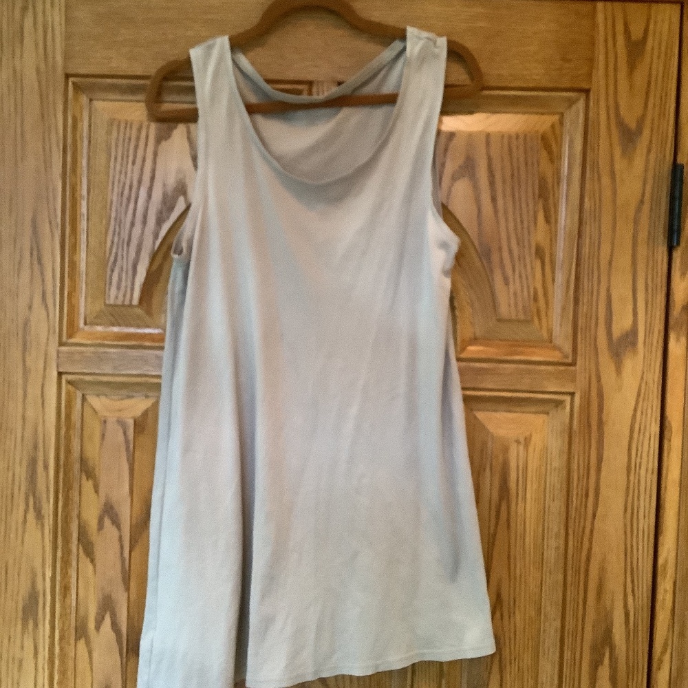 Eileen Fisher Dipped Hem Beige tank top